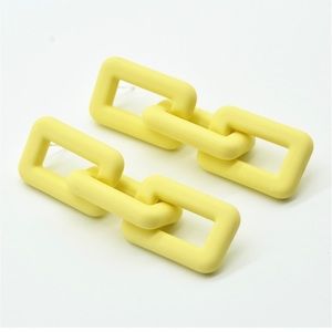 Yellow Chainlink Earrings